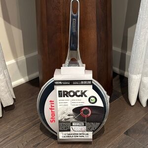 The Rock Starfrit 3 qt.saucepan w/lid,nothing sticks,never warps,stove,oven